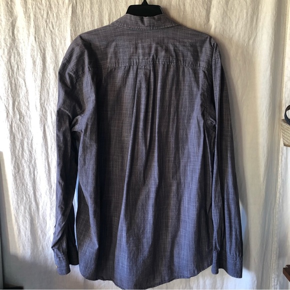 Joseph Abboud Men woven cotton button down long sleeve navy white pinstripe XXLT - Picture 6 of 7